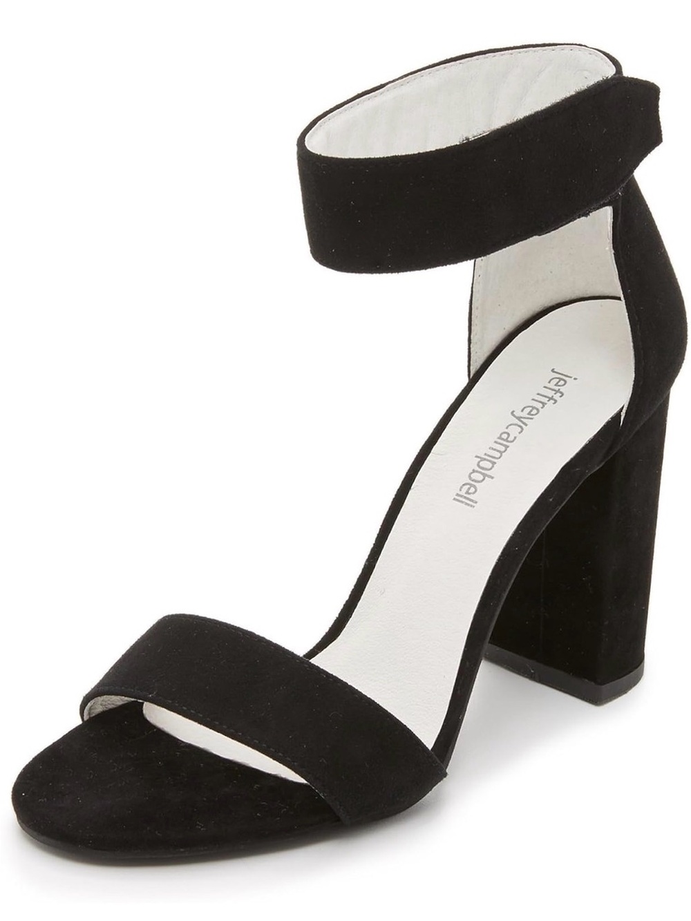 Jeffrey Campbell Black Suede Lindsay Sandals Sz 7.5